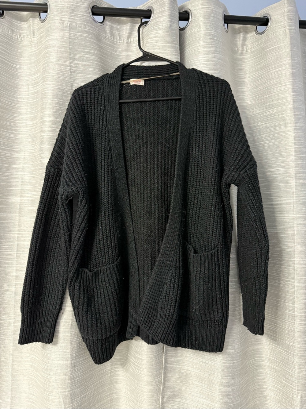 Mossimo Supply Co. Black Open-Front Ribbed Cardigan